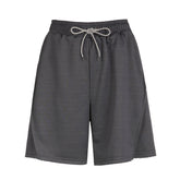 Street Drawstring Elastic Waist Straight Split Casual Pants Outdoor All Matching Slimming Sweatshirt Shorts